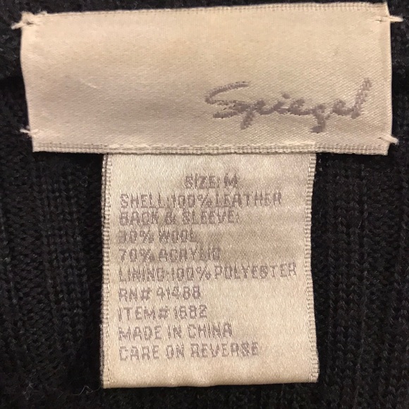 Spiegel vintage leather panel sweater jacket - Picture 5 of 7